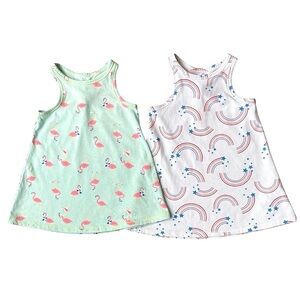 CAT & JACK |🦩🌈 Toddler Girls’ Racer Back Tank Dresses Bundle of 2 | 18M